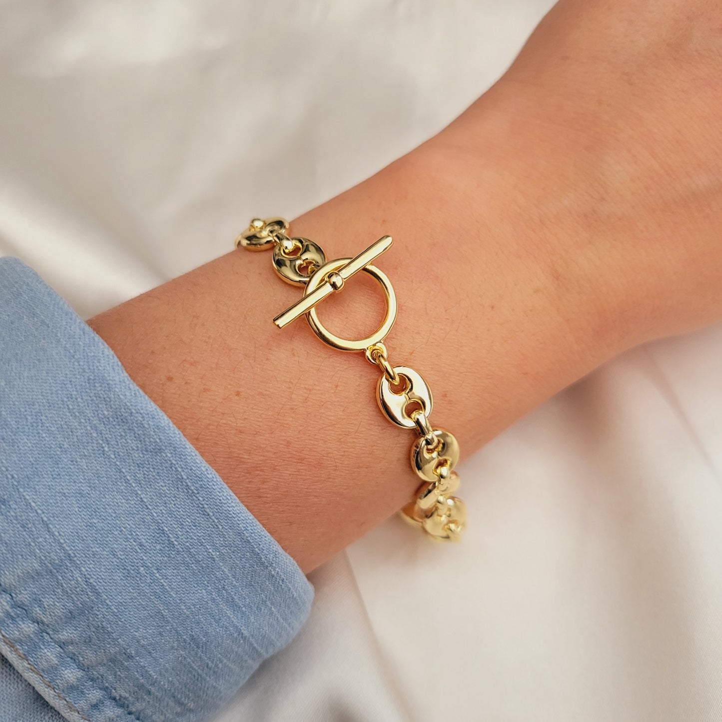 Toggle Bracelets for Women, 18K Gold Bracelet Women, Everyday Bracelet, Gift for Mom
