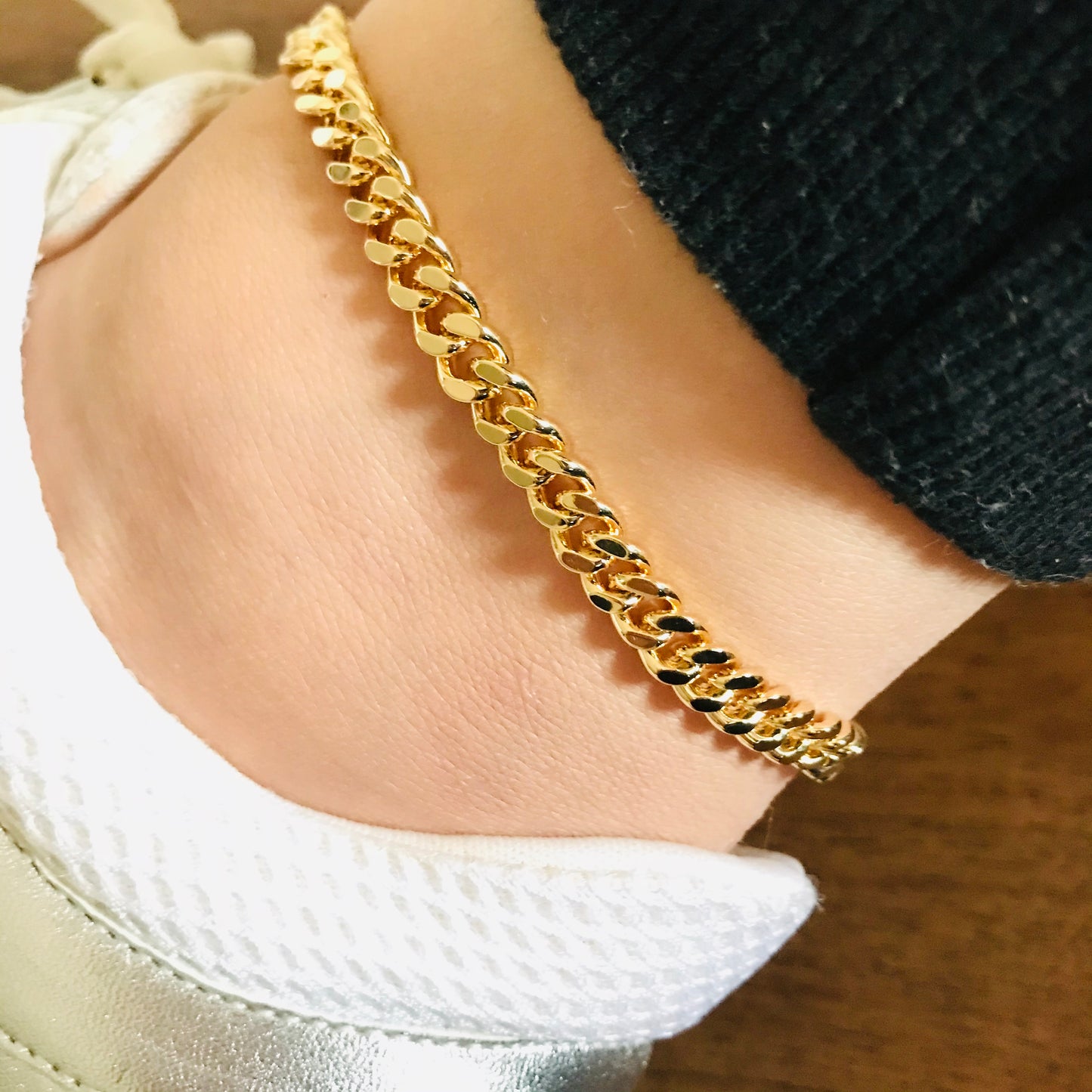 Cuban Anklet, Chunky Cuban Anklet, Curb Anklet, Cuban Link Anklet, Gold Anklet for Women, ankle bracelet Curb chain Dainty Anklet personalized anklet gold gift for her birthday gift for women