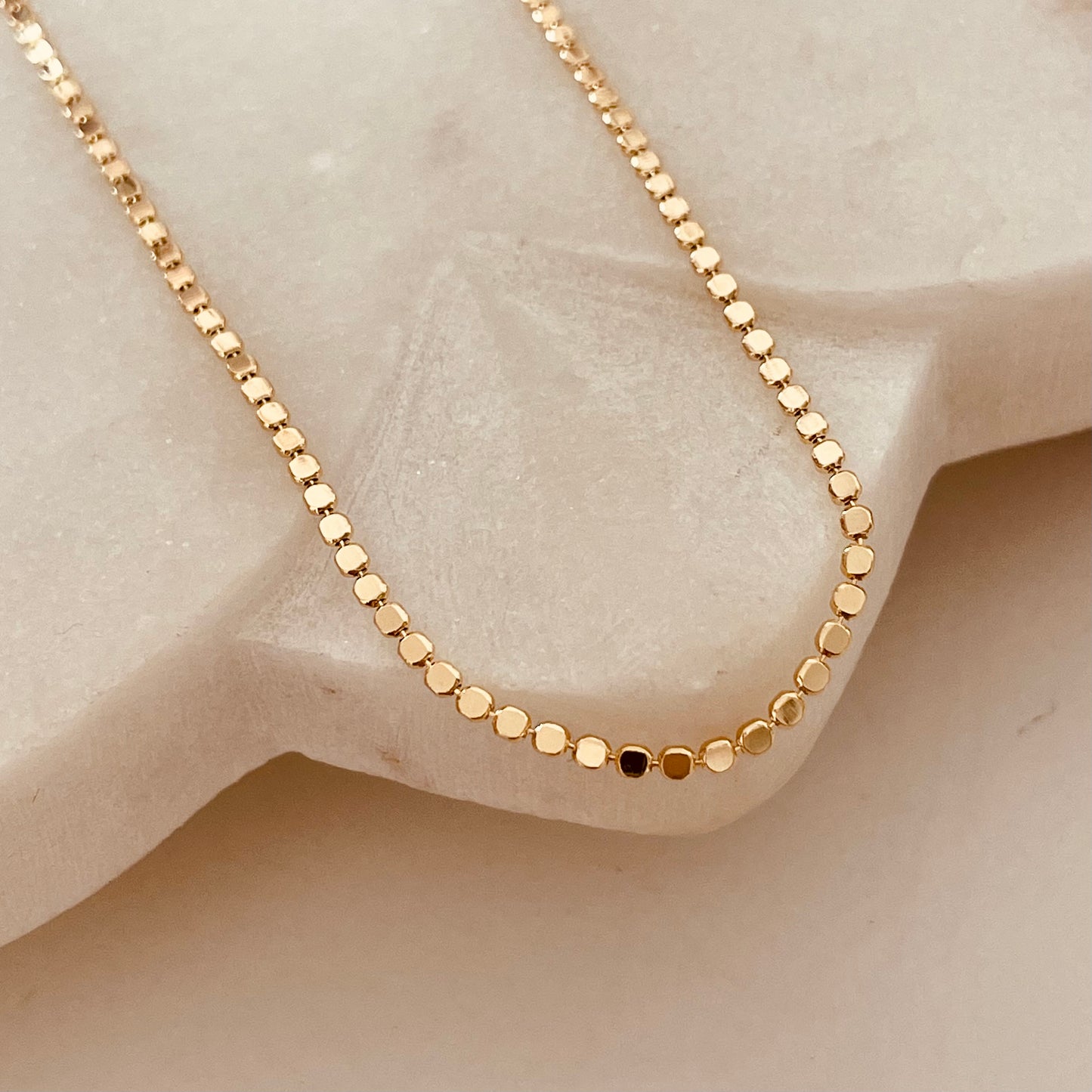 Dot Chain Necklace, Gold Necklace for Women 18K Gold Filled Choker Necklace