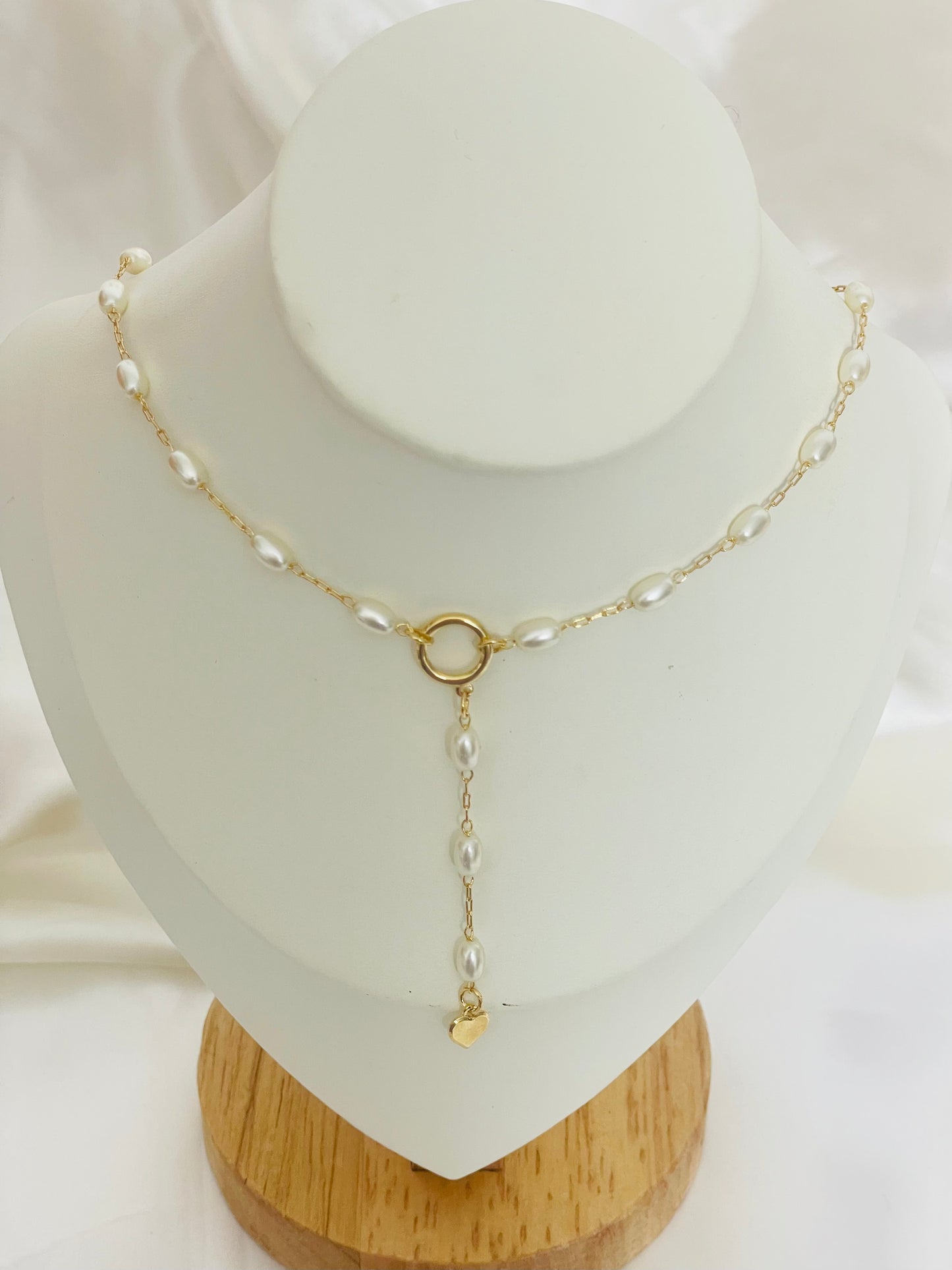 Freshwater Pearl Necklace, Dainty Natural Freshwater Pearl Necklace,Gold Chain Pearl Necklace,Pearl Choker