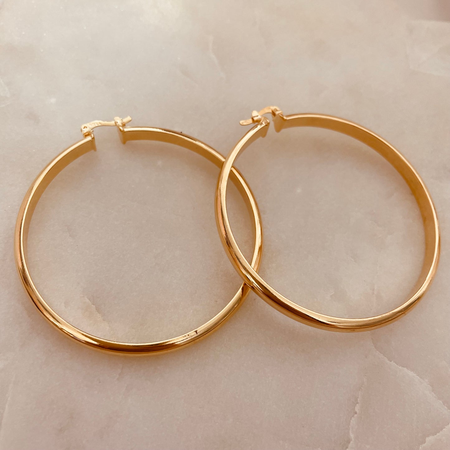 Big Gold Earrings Large Hoops, 15k Gold Filled Big Gold Hoops 60mm