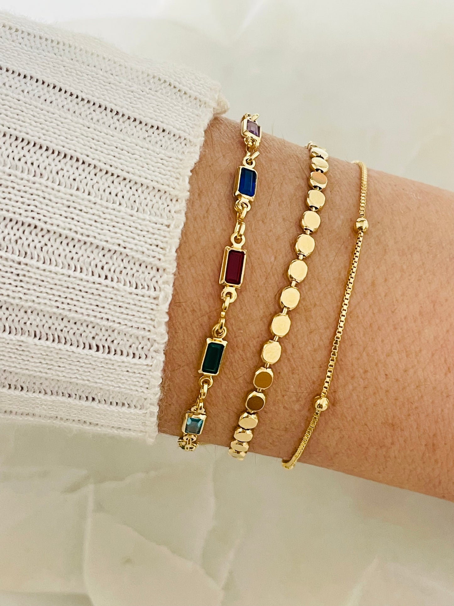 Dainty Bracelet Set, Initial Bracelet, Layering Bracelet, Delicate Bracelet, Layered Bracelet